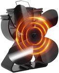 VODA Stove Fan Newly Upgraded 4 Blades Heat Powered Stove Eco Fans for Wood Log Burner Fireplace Larger Air Flow about 240CFM