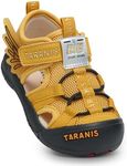 TARANIS Toddler Sandals Boys Girls Closed Toe Baby Walking Shoes - Lightweight Barefoot Sneakers Non-Slip Rubber Sole for First Walkers, Kids Sport Sandals 2-2.5Years