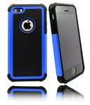 NWNK13 iPhone 5C Combo Touch Back Case Cover Plus Screen Film & Touch Pen (Blue Dual)