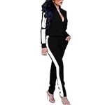 PINSV Womens Tracksuit Two Piece Ou