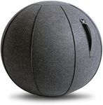 Vivora Luno Exercise Ball Chair, Anthracite Cover, Felt, Max Size (25 to 26 inches), for Home Offices, Balance Training, Yoga Ball