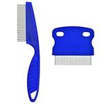 2 Pcs Pet Comb for Cat Dog Flea Lice Tear Stain Remover Combs Fine Tooth Grooming Removal Tool Long Time Using