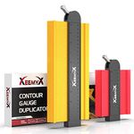 XEEMYX 2 Pack Contour Gauge with Lock - Plastic Profile Tool for Corners | DIY Profile Gauge Contour Tool | 5” & 10” Contour Gauge Duplicator Outline Ruler for Woodworking Templates, Tiles