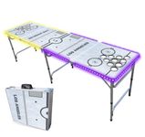 8-Foot Professional Beer Pong Table w/Cup Holes & LED Lights - Los Angeles Hockey Rink