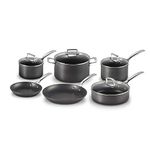 LE CREUSET Toughened Non-Stick Cookware Set, 6 Pieces with 4 Glass Lids, Ideal for All Ovens and Ranges (Include Induction)