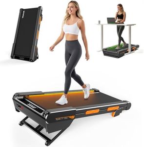 Walking Pad Treadmill with Auto Incline, Vitalwalk Wide Full Deck, 400lbs/350lbs Capacity, Portable Under Desk Treadmills for Home Office, 3.0HP Brushless, Vertical Space-Saving, Ambient Light, TM06