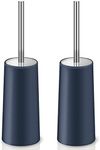 IXO Toilet Brush and Holder, 2 Pack Toilet Brush with 304 Stainless Steel Long Handle, Toilet Bowl Brush for Bathroom Toilet-Ergonomic, Elegant,Durable (Blue)