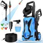 Homdox 3500 Electric Pressure Washer, Professional Electric Pressure Cleaner Machine with 4 Nozzles, 500ml Foam Cannon, 1700W High Power Washer, IPX5 Car Wash Machine/Car/Driveway