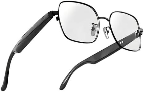 Bluetooth 5.4 Audio Smart Glasses,With Open-Ear Speakers, 8H Playback, Adaptive Photochromic Auto-Dimming Lenses,UV400 Protection, Anti Glare,Glasses for men & for women (Unisex Black)