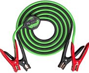 Smart Jumper Cables 6 Gauge 16 Feet - Heavy Duty Battery Booster Cable with Reverse Polarity Protection, Carry Bag, Safety Gloves and Iron Brush Included(6AWG x 16FT)