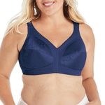 Playtex Women's 18 Hour Original Comfort Strap Wirefee Bra, Sailor Blue, 38DDD