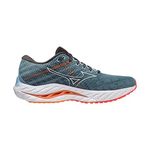 Mizuno Men's Wave Inspire 19 Road Running Shoe, Provincial Blue/White/Light Orange, 9 UK