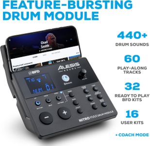 Alesis Nitro Max Electronic Drum Set – Mesh Pads, Complete Kit