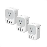 TESSAN 3 Pack European Travel Plug 