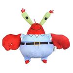 SpongeBob SquarePants for Pets Mr. Krabs Figure Plush Dog Toy | 9 Inch Medium Dog Toy for Spongebob Fans | Crab Squeaky Dog Toy for All Dogs Made from Soft Plush Fabric