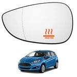 BIAREN Wing Mirror Glass Left Passenger Side For Ford Fiesta Mk7 2008-2017 1531444 8A6117K741DC Wing Mirror Glass + Back Plate