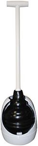Korky 95-4A Beehive Max Universal Toilet Plunger and Holder - Fits all Old and New Toilets - Powerful Plunge - Easy Grip T-Handle - Made in USA