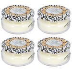 Tyler Creamy White 3.4 Ounce Glass Aromatherapy Scented Jar Candle Pack of 4, French Market