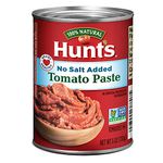 Hunt's Tomato Paste, No Salt Added, 6 Ounce (Pack of 12)