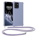 kwmobile Crossbody Case Compatible with Motorola ThinkPhone Case - TPU Silicone Cover with Strap - Lavender