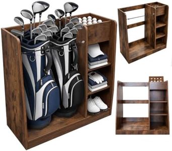 Gofvenar Plywood Golf Stand 12 Ball Holders Club Rack 35.43x35.43x15.75 in