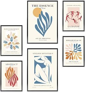 Heimlich® Tableau Décoration Murale - SANS Cadres - Set de Poster Premium pour la Maison, Bureau, Salon, Chambre, Cuisine - 2 x (30x42cm) et 4 x (21x30cm) | »Abstract Matisse Modern «