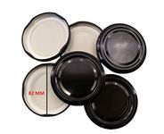 Machak Glass Jar Lids Only 82mm For 82 mm Mouth Jars (Black, 8)