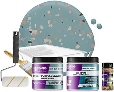 Beyond Paint Countertop Makeover Kit, Nantucket, 1 Quart, Acrylic Paint, Satin Finish, Includes Sealer, Flecks & Toolkit, Waterproof, Fade Resistant, Adult