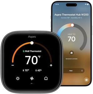 Aqara Smart Thermostat W200 with Apple Adaptive Temperature & Clean Energy Guidance, 4" Touchscreen, Matter Controller, Built-in Radar Sensor, Works with Apple Home, Siri, Google Assistant, Alexa