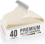 HOUSE DAY Ivory Velvet Hangers 40 P