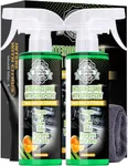 Car Interior Cleaner Spray, Multipurpose Leather Seat Cleaner Upholstery Car Cleaning Kit Auto Dashboard Vinyl Detailing Supplies Kit,Citrus Scent