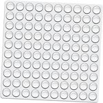 BONDWET Round Adhesive Silica Gel Bumpers Door Cabinet Drawer Safety Stopper Mute Buffer, 3x8 mm, Clear -Set of 100 Pieces, 1 Sheet