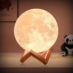 RMFSH Moon Lamp 2024 Upgrade with Timer, 5.8inch/ 14.8cm, 16 Colors Night Light Moon Light with Wooden Stand & Remote/Touch Control and USB Rechargeable, Gifts for Women Girls Kids Boys Girlfriend