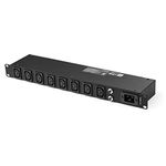 StarTech.com 1U 19 inch 8 Port Rack Mount PDU - IEC C13 Socket Rackmount Power Supply/Strip - Horizontal Server Rack Mountable Surge Protector /Data Center Power Distribution Unit 16A 240V (PDU08C13H)