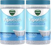 VICKS Vapo Bath – Bath Salt with Soothing Vapours – Infused with Menthol and Camphor Scents – Contains Natural Essential Oils: Eucalyptus, Nutmeg and Cedar Leaf – Non Medicated Vapours - 425g