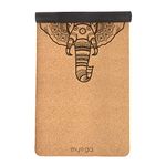 Myga Cork Yoga Mat - Extra Large Exercise Mat with Great Grip for Yoga, Pilates, Stretching and Fitness - Eco-Friendly Natural Cork, ideal for Home & Gym - 205 x 70cm, 6mm Thickness - Elephant