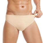 Spoxiyue Professional Ballet Nude Dance Briefs Men's Full-seat, Nude, Medium