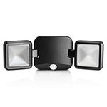 Auraglow Outdoor Wireless Battery Operated LED Motion Activated PIR Sensor Spotlight Twin Security Light