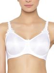 Triumph Minimizer Women Bra Wired Non Padded High Support Big Cup| Visual Bust Reduction Comfort Bra Floral Lace Full Coverage Shapewear Wide Straps & U-Back Support White 40G Pack of 1