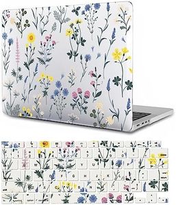 Laptop Shell Compatible with MacBook Pro 16 inch Case 2023 2021 Model M2 A2780 A2485 M1 Pro/Max with Retina Display and Touch ID, Plastic Hard Shell Cover Case and Keyboard Skin, Tiny Flowers