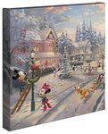 Thomas Kinkade Studios Mickey's Victorian Christmas 14" x 14" Gallery Wrapped Canvas