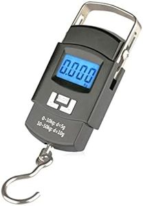Disenkelubo Fishing Luggage Hanging Hook Scale, Digital Electronic Balance with Backlit LCD Display and Stainless Steel Handle (50 Kilogram / 110 lb)