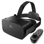 DESTEK V5 VR Headset for Phone, 110°FOV HD Anti-Blue Lenses Eye Protection for Kids Gift Virtual Reality Headset with Bluetooth Controller, VR Glasses for iPhone Samsung Android (4.7-6.8in Screen)