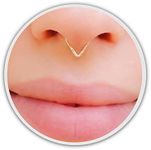 Rose Gold Septum Ring Piercing Triangle Nose Hoop