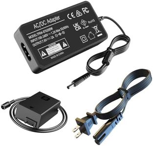 HY1C AC-PW20 AC Power Adapter NP-FW50 A6400 A6000 Dummy Battery Kit PW20 for Sony Alpha ZV-E10 A5100 A6100 A6300 A6500 A7II A7S A7SII A7R A7RII DSC-RX10 NEX-5 Cameras Continuous Power Supply