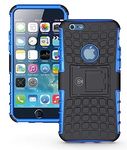 Cable And Case iPhone 6S Case, iPhone 6 Case - [HEAVY DUTY] Tough Dual Layer 2 In 1 Rugged Rubber Hybrid Hard/Soft Impact Protective Cover Armorbox Blue