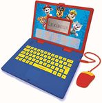 LEXIBOOK Paw Patrol - Educational and Bilingual Laptop Spanish/English - Toy for Child Kid 124 Activities, Learn Play Games and Music with Chase Marshall - Red/Blue JC598PAi2,24 x 18 x 3.6 inches