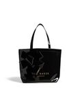 Ted Baker Women's Nikicon Vinyl Bow Shopper, Black, One Size UK