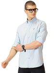 Thomas Scott Men's Button Down Collar Slim Fit Casual Shirt (Sky Blue, Medium)