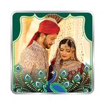 Precious Moments BIS Hallmarked Personalised Newly Married Anniversary Square Silver Coin in 100 Gram 999 Pure by ACPL